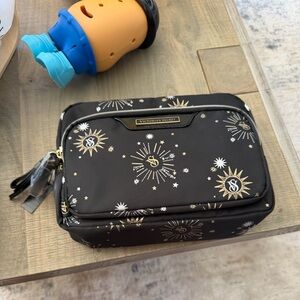 Victoria's Secret Black and Gold Starburst Cosmetic Bag NWT